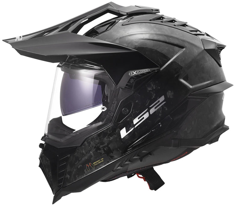 Ls2 endurohelm mx701 explorer carbon forged helmet mx701 explorer forged carbon gr. m