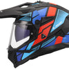 Ls2 endurohelm mx702 pioneer ii block helmet mx702 pioneer block matt black red blue