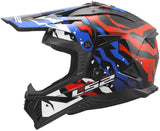 Ls2 crosshelm mx708 fast ii grotesk helmet mx708 fast ii grotesque white bl red l - afbeelding 2