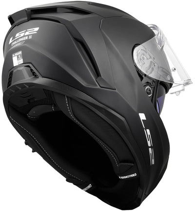 Ls2 integralhelm ff817 challenger ii solid helmet ff817 challeng ii solid matt black m