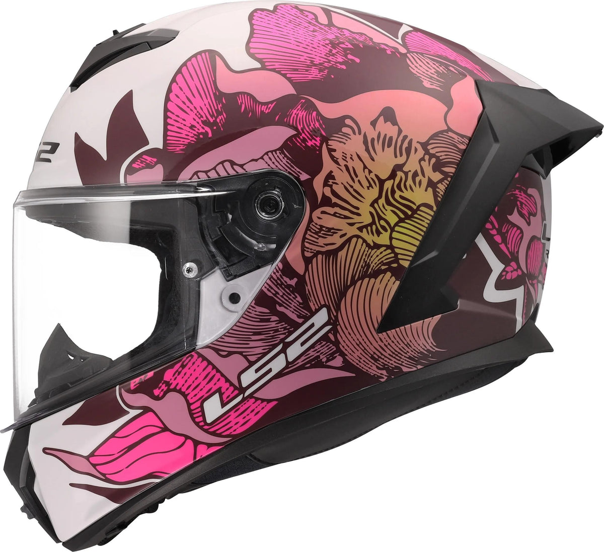 Ls2 integralhelm ff820 rapid iii poppies helmets ff820 rapid i poppies ii white pink s