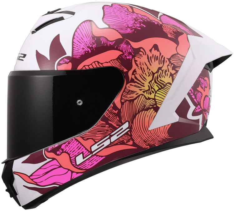 Ls2 integralhelm ff820 rapid iii poppies helmets ff820 rapid i poppies ii white pink m