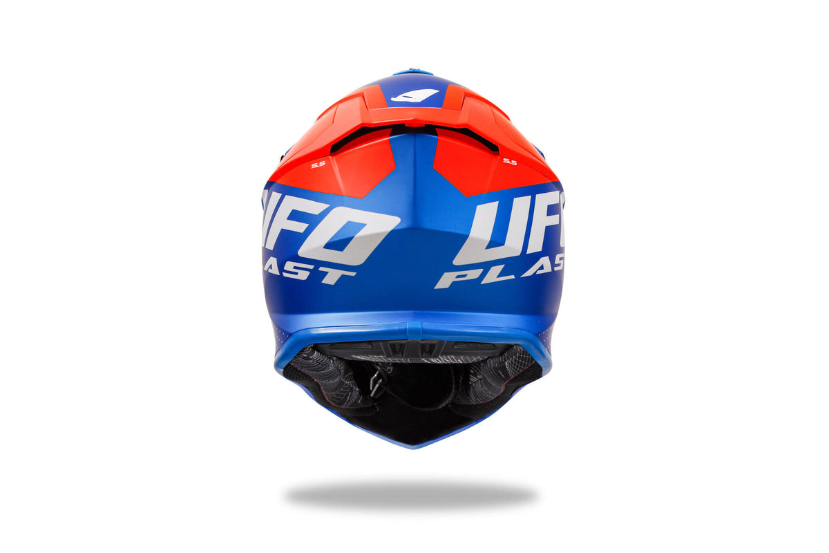 Ufo plast crosshelm intrepid helmet interpid s blue orange