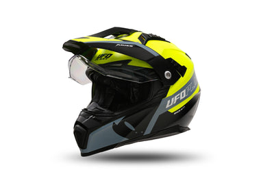Ufo plast endurohelm aries helmet aries s yellow black