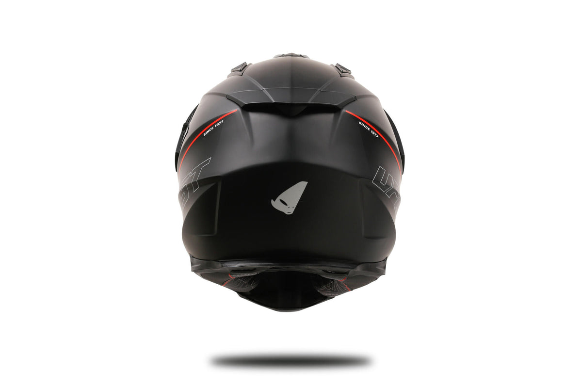 Ufo plast endurohelm aries helmet aries s black red