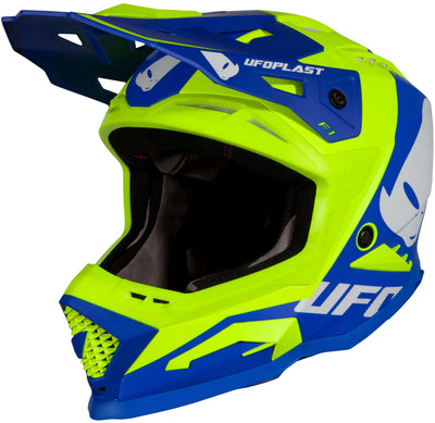 Ufo plast crosshelm echus helmet echus xxl blue yel. matt