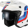 Ufo plast sheratan jethelm helmet sheratan xl white red blue