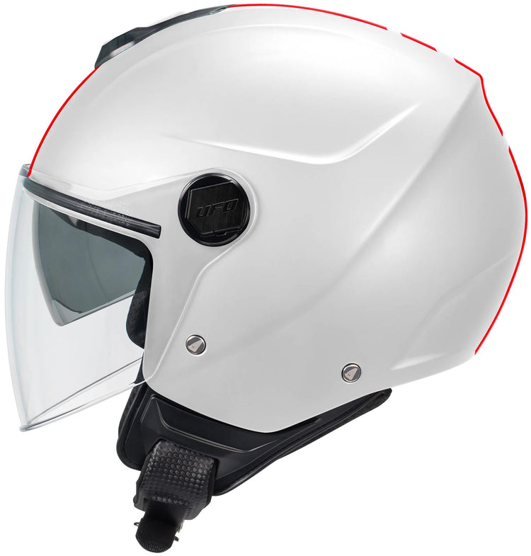 Ufo plast jethelm nixie helmet ufo nixie jet white red gr. xl