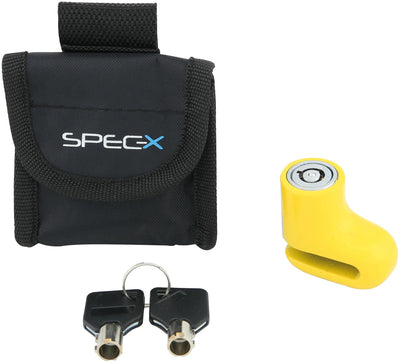 Spec-x remschijfslot mini brake disk slipper yellow 5.5 mm bolts