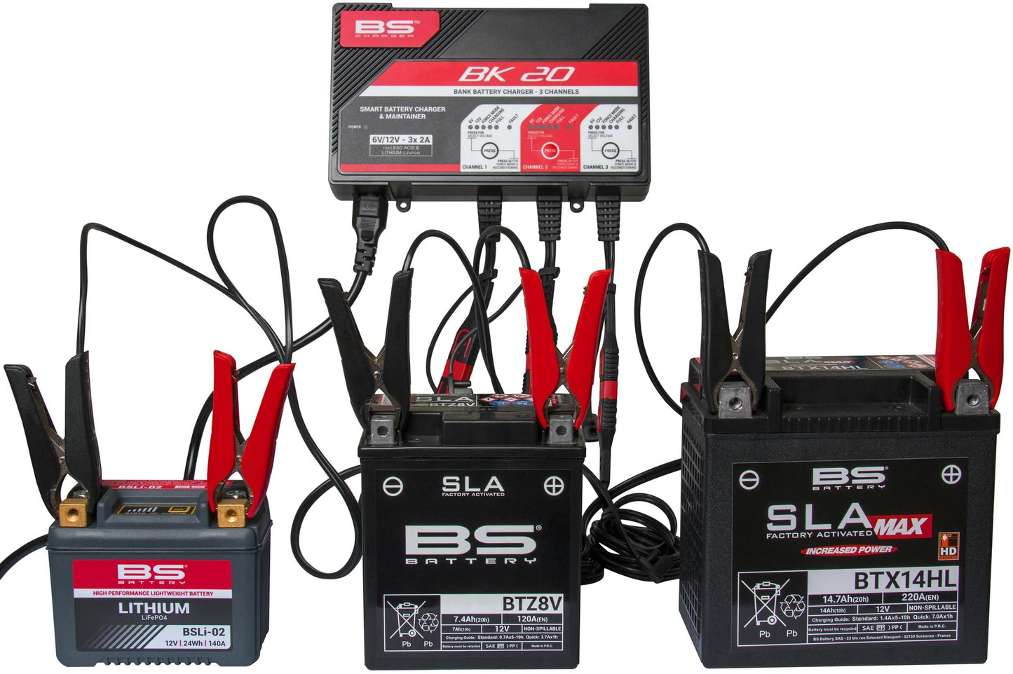 Bs-battery acculader bk20 multiple chargers. bk20 bs-charger 3x2.0a