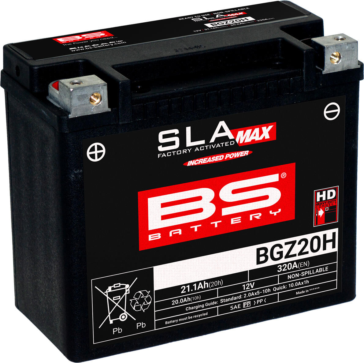 Bs-battery batterij bgz20h btx20h battery bgz20h bs sla-max hd
