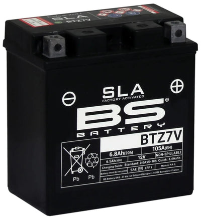 Bs-battery batterij btz7v battery btz7v bs sla