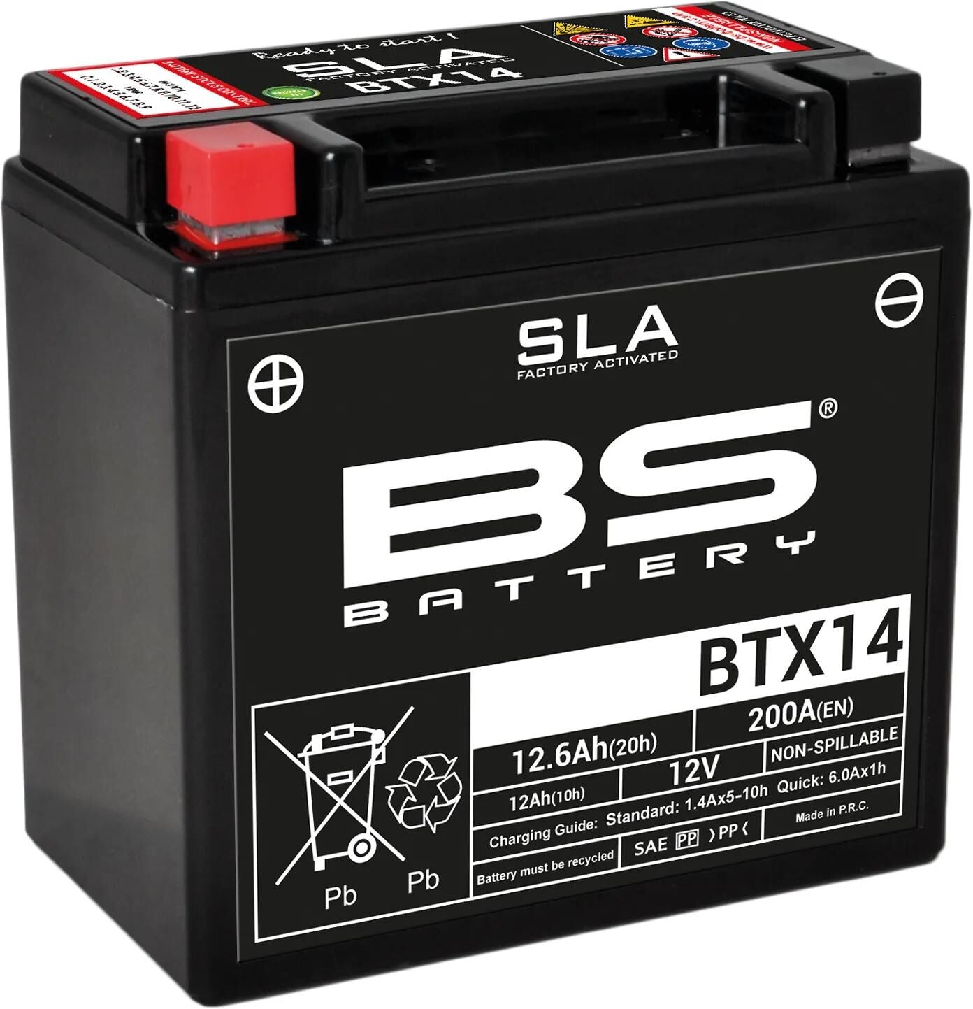 Bs-battery batterij btx14 btx14-bs battery btx14 bs sla
