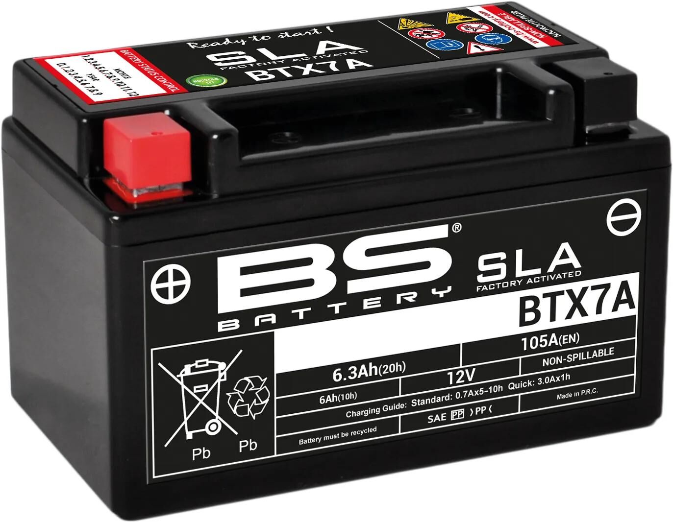 Bs-battery batterij btx7a btx7a-bs btx7a battery bs sla
