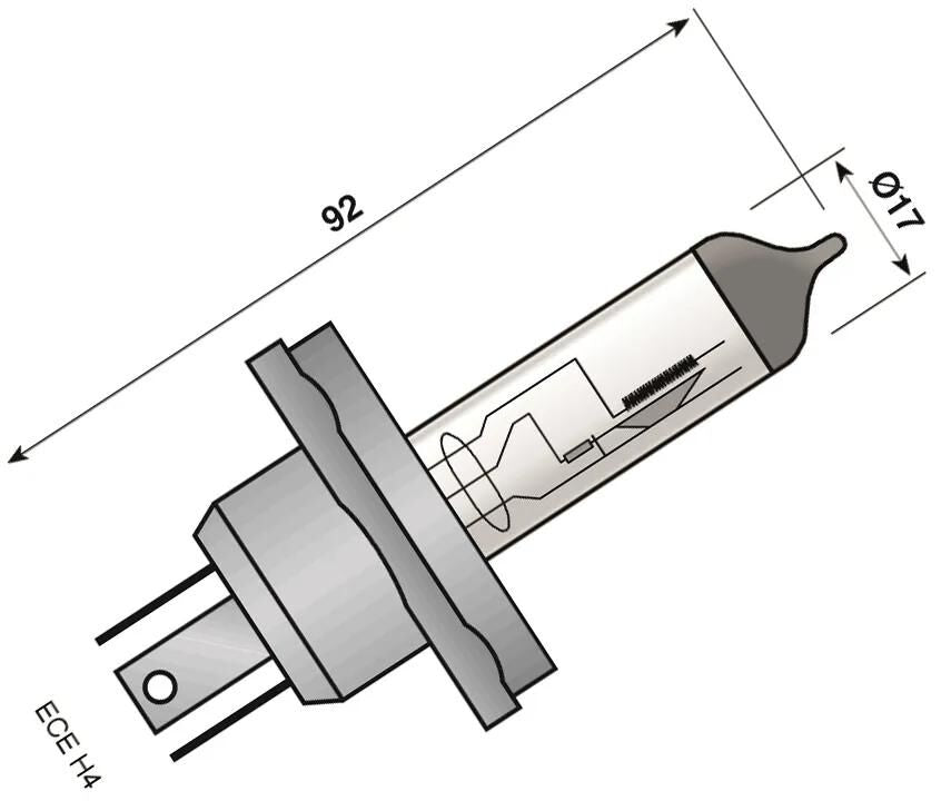 Spahn scheinwerferlampe headlight bulb 6v 60 55w p45t