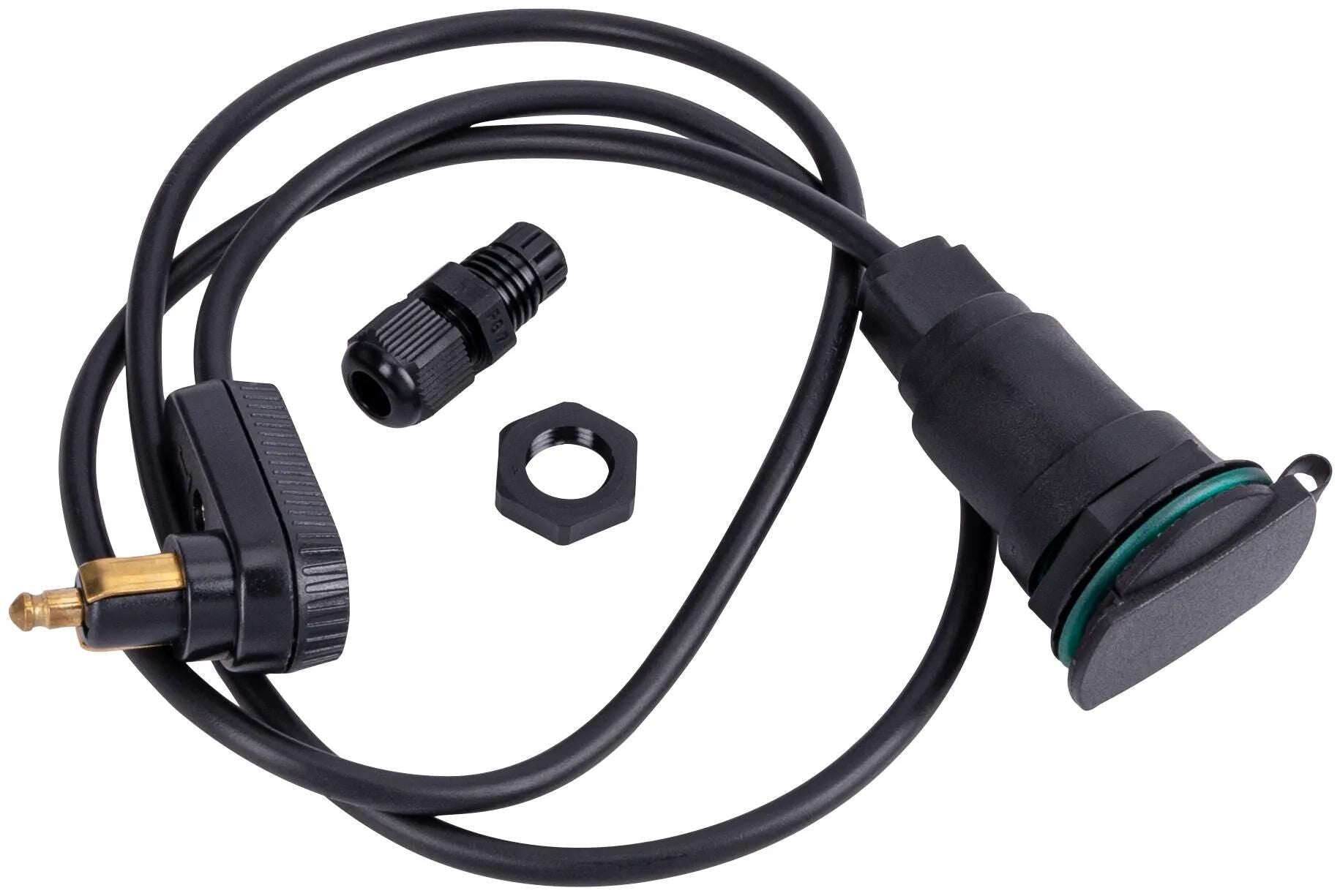 Baas bike parts stroomkabel zig. tank bag cable baas din angle plug