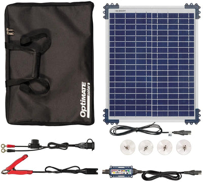 Tecmate batterieladegerät optimate solar duo 20w travel kit optimate charger solar duo 20w