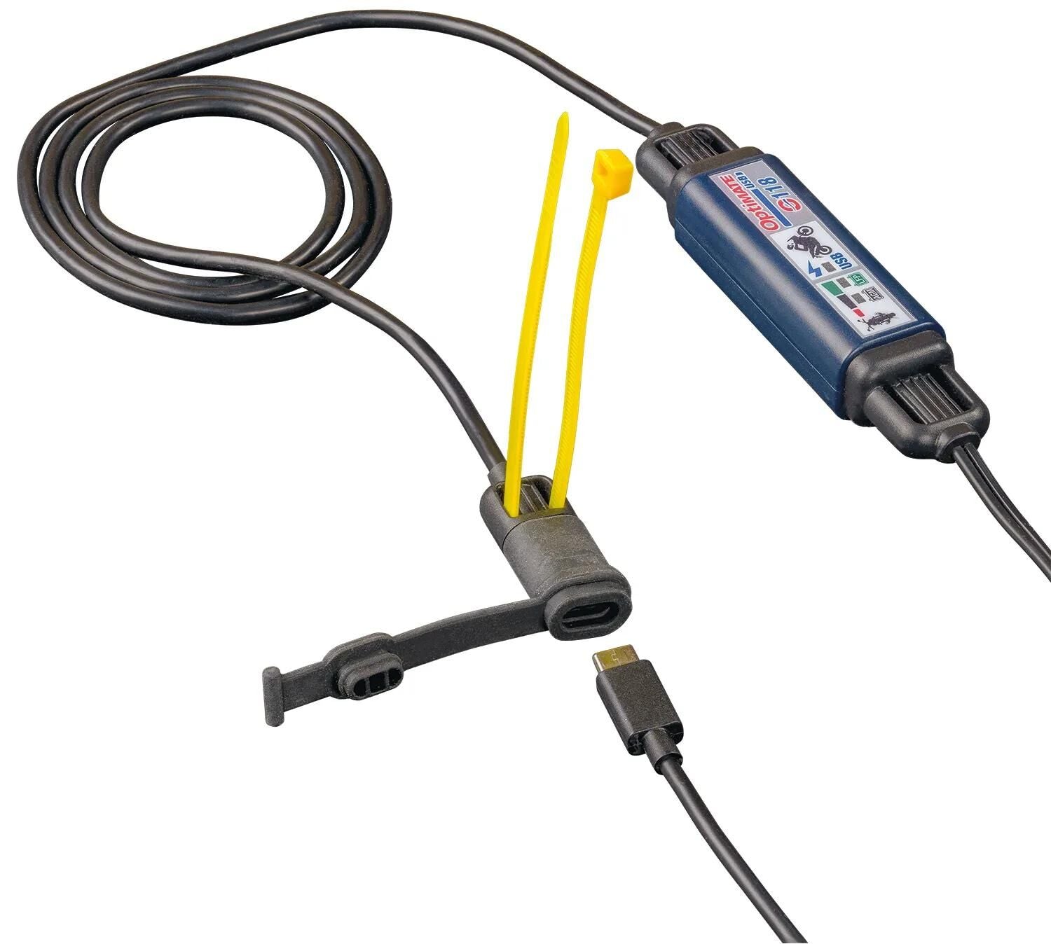 Tecmate usb-adapter usb-c-ladegerät usb-c charger optimate m. sae connection 200cm