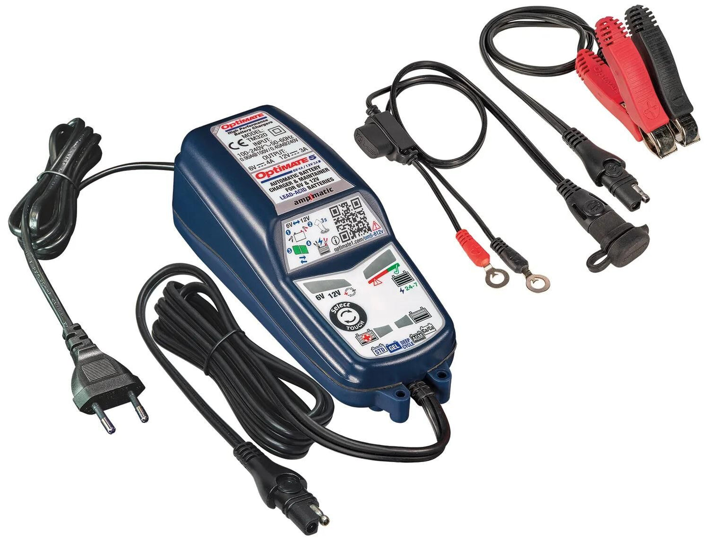 Tecmate acculader optimate 5 select optimate 5 charger voltmatic 6v 12v