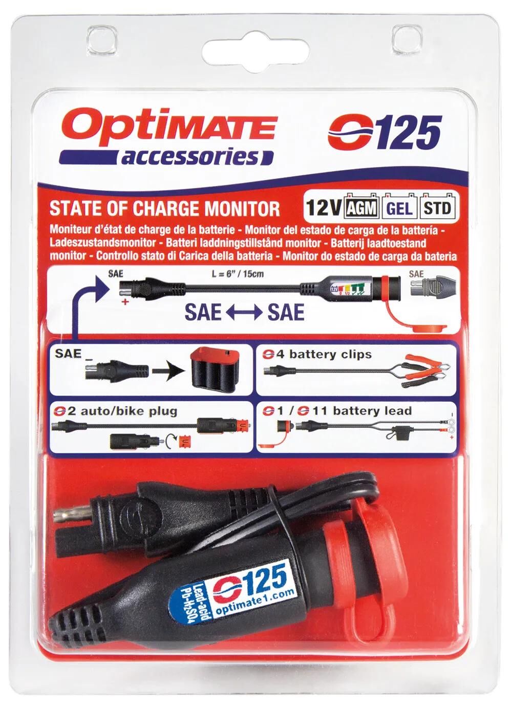 Tecmate batterij- accumonitor monitor optimate m. sae standard