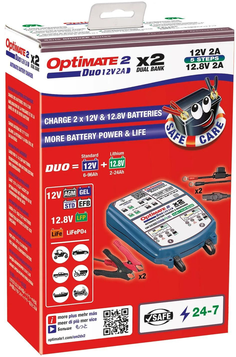 Tecmate acculader optimate 2 duo optimate 2 charger duo 2er bank