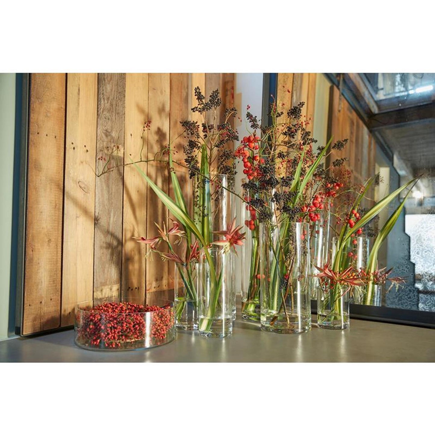 Hakbijl glass cilindervaas glas ø12xh25cm