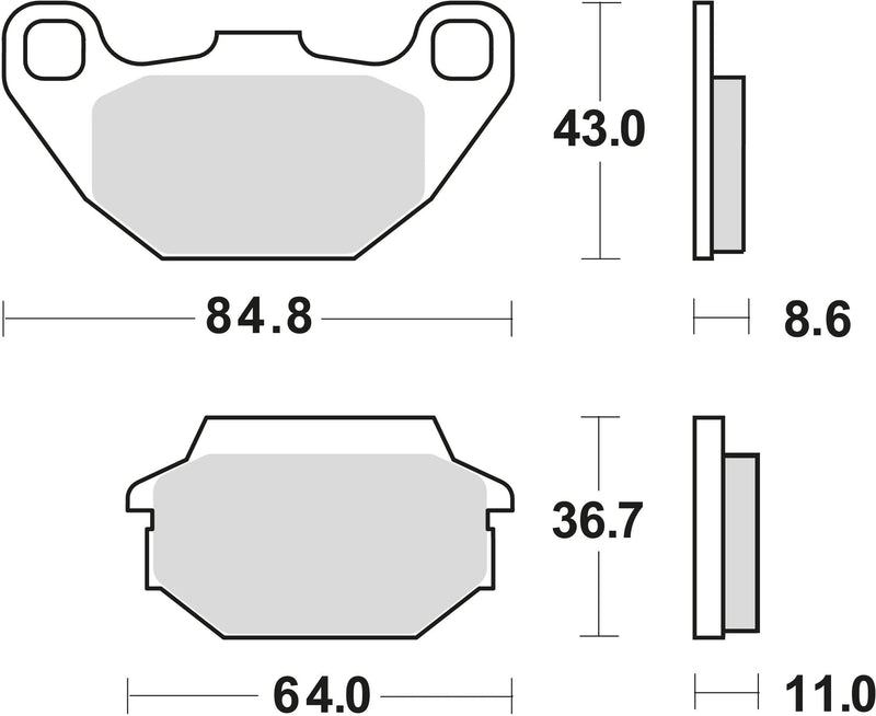 Trw remblokken mcb 712 brake pads sinter mcb712srm