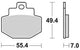 Trw remblokken mcb 727 brake pads sinter mcb727srm