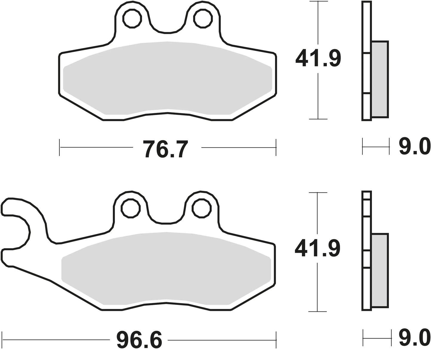 Trw remblokken mcb 744 brake pads sinter mcb744srm