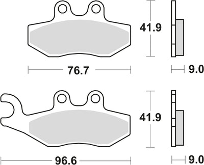 Trw remblokken mcb 744 brake pads sinter mcb744srm
