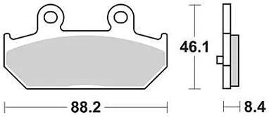 Trw remblokken mcb 751 brake pads sinter mcb751srm
