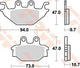 Trw remblokken mcb760 brake pads organ. mcb760