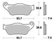 Trw remblokken mcb 786 brake pads sinter mcb786srm