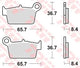 Trw remblokken mcb 820 brake pads organ. mcb 820