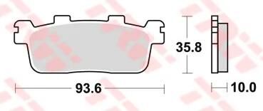 Trw remblokken mcb 821 brake pads sinter mcb821srm
