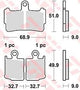 Trw remblokken mcb 828 brake pads sinter mcb 828 sv