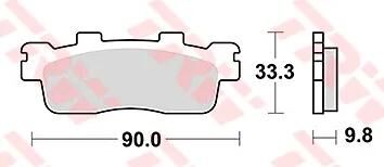 Trw remblokken mcb 830 brake pads organ. mcb 830