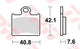 Trw remblokken mcb 831 brake pads sinter mcb831si