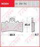 Trw remblokken mcb 834 brake pads organ. mcb 834