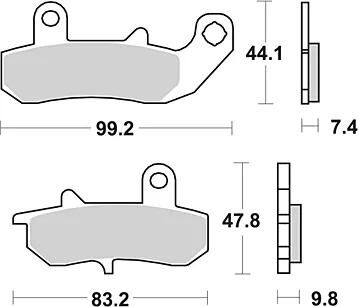 Trw remblokken mcb 612 brake pads organ. mcb 612