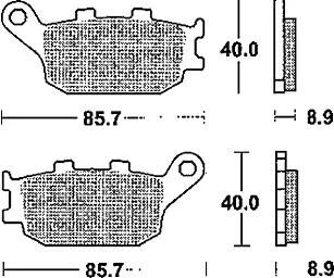Trw remblokken mcb 634 brake pads sinter mcb 634 sh
