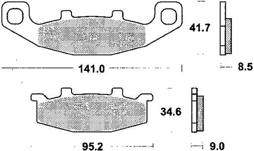 Trw remblokken mcb 569 brake pads sinter mcb 569 sv