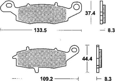 Trw remblokken mcb 681 brake pads sinter mcb 681 sv