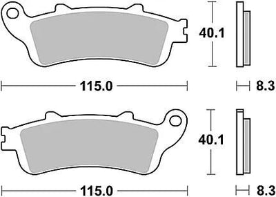 Trw remblokken mcb 705 brake pads sinter mcb 705 sh