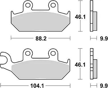 Trw remblokken mcb 627 brake pads organ. mcb 627