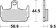 Trw remblokken mcb 686 brake pads organ. mcb 686
