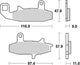 Trw remblokken mcb 597 brake pads organ. mcb 597