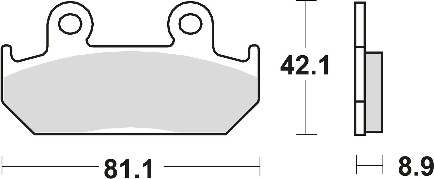 Trw remblokken mcb 562 brake pads sinter mcb 562 sv