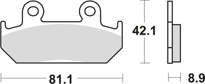 Trw remblokken mcb 562 brake pads sinter mcb 562 sv