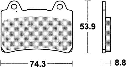 Trw remblokken mcb 584 brake pads sinter mcb 584 sv